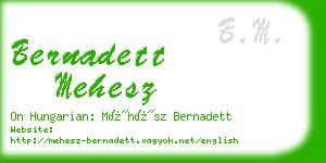 bernadett mehesz business card